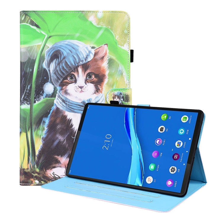 For Lenovo M10 Plus TB-X606F Animal Pattern Horizontal Flip Leather Case with Holder & Card Slots & Photo Frame
