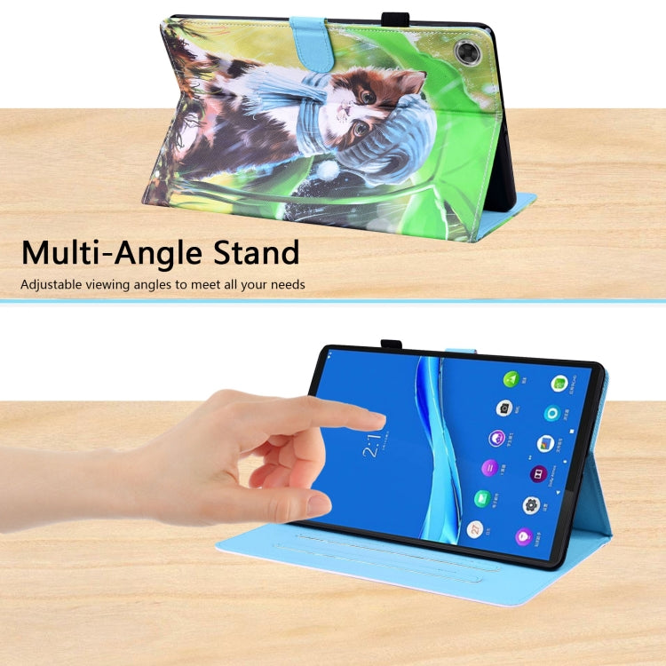For Lenovo M10 Plus TB-X606F Animal Pattern Horizontal Flip Leather Case with Holder & Card Slots & Photo Frame