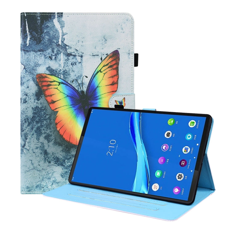 For Lenovo M10 Plus TB-X606F Animal Pattern Horizontal Flip Leather Case with Holder & Card Slots & Photo Frame
