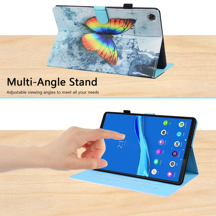For Lenovo M10 Plus TB-X606F Animal Pattern Horizontal Flip Leather Case with Holder & Card Slots & Photo Frame