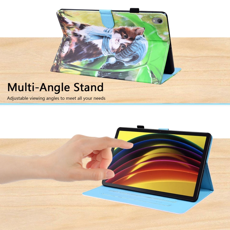 For Lenovo Tab P11 TB-J606F Animal Pattern Horizontal Flip Leather Case with Holder & Card Slots & Photo Frame