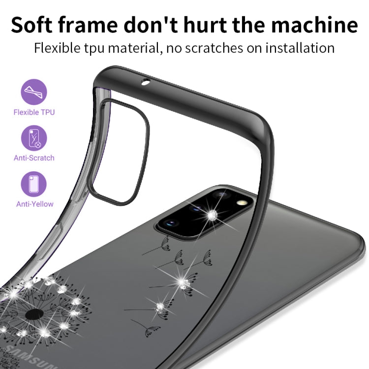 For Samsung Galaxy A41 Ultra-thin Electroplating Dandelion Pattern Protective Case
