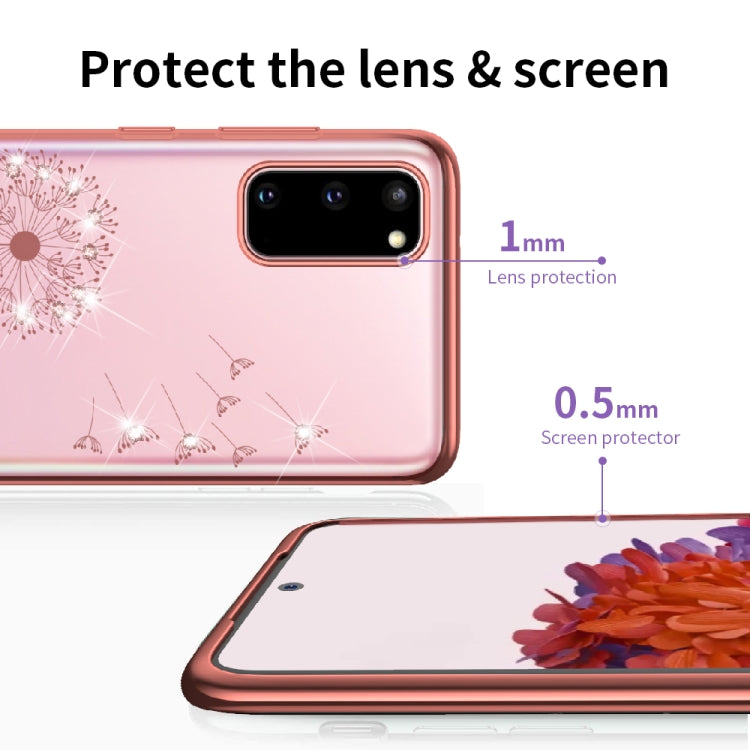For Samsung Galaxy A41 Ultra-thin Electroplating Dandelion Pattern Protective Case