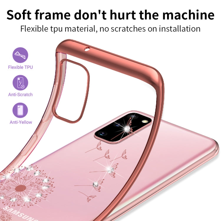 For Samsung Galaxy A41 Ultra-thin Electroplating Dandelion Pattern Protective Case