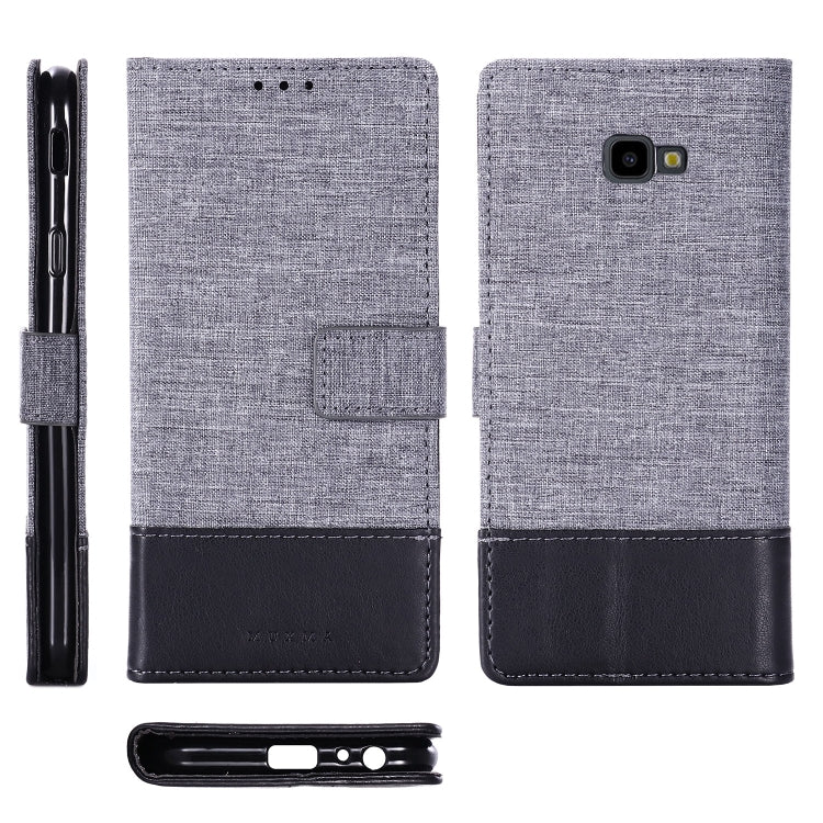 For Galaxy J4 Plus MUXMA MX102 Horizontal Flip Canvas Leather Case with Stand & Card Slot & Wallet Function