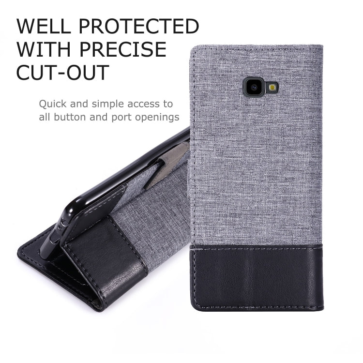 For Galaxy J4 Plus MUXMA MX102 Horizontal Flip Canvas Leather Case with Stand & Card Slot & Wallet Function