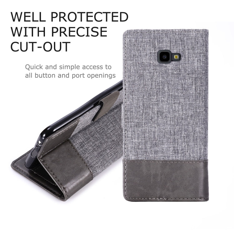 For Galaxy J4 Plus MUXMA MX102 Horizontal Flip Canvas Leather Case with Stand & Card Slot & Wallet Function