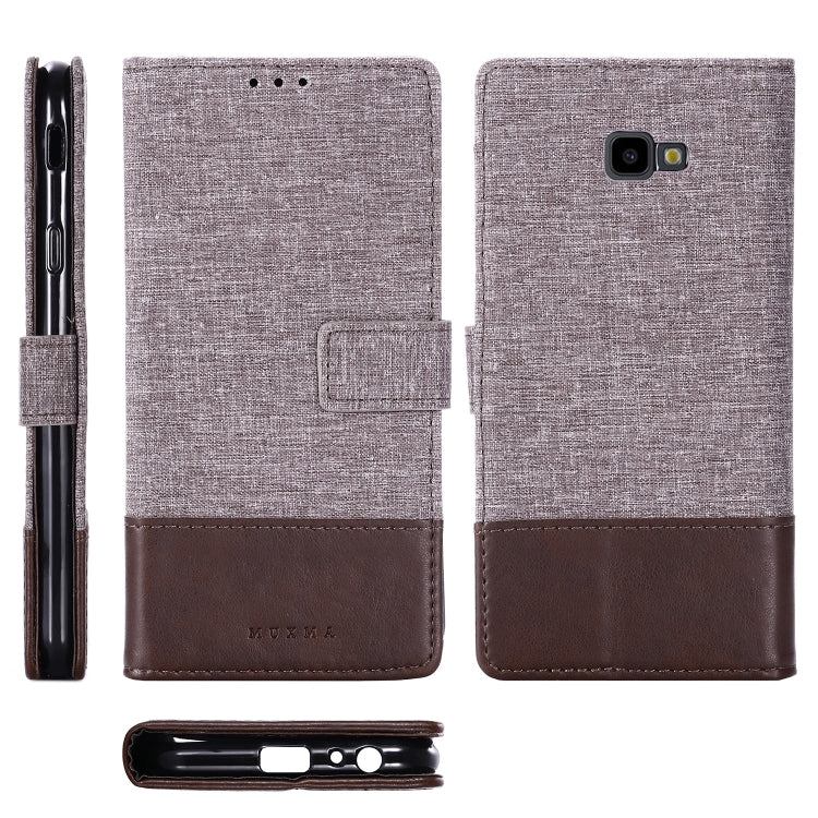 For Galaxy J4 Plus MUXMA MX102 Horizontal Flip Canvas Leather Case with Stand & Card Slot & Wallet Function