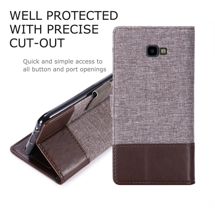 For Galaxy J4 Plus MUXMA MX102 Horizontal Flip Canvas Leather Case with Stand & Card Slot & Wallet Function