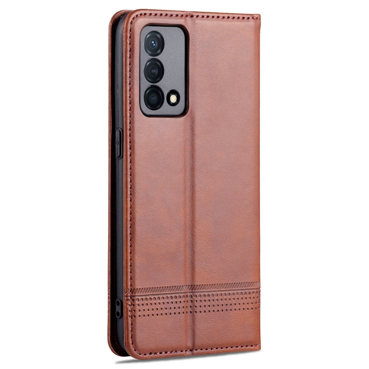 For OPPO K9 5G AZNS Magnetic Calf Texture Horizontal Flip Leather Case with Card Slots & Holder & Wallet