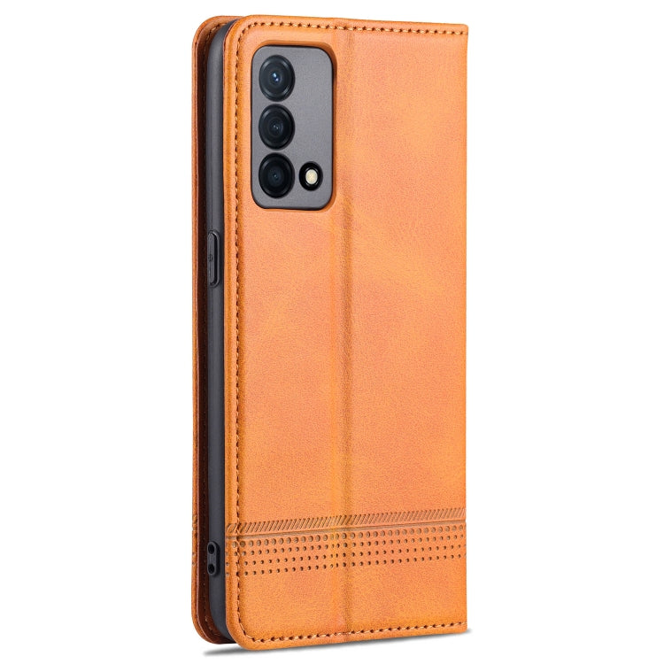 For OPPO K9 5G AZNS Magnetic Calf Texture Horizontal Flip Leather Case with Card Slots & Holder & Wallet