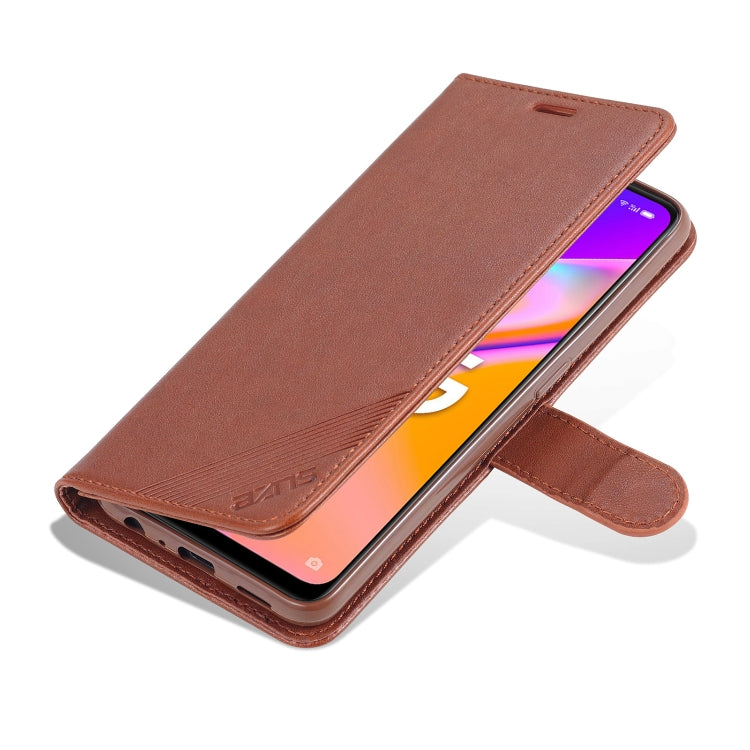 For OPPO A94 5G / Reno5Z 5G / F19 Pro+ 5G AZNS Sheepskin Texture Horizontal Flip Leather Case with Holder & Card Slots & Wallet