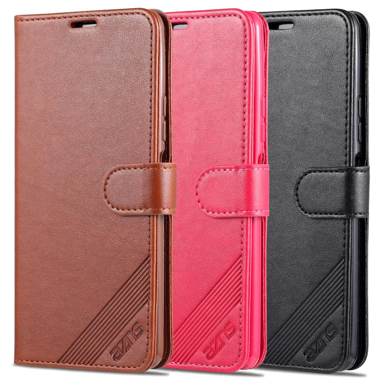 For Xiaomi Redmi Note 10 4G AZNS Sheepskin Texture Horizontal Flip Leather Case with Holder & Card Slots & Wallet