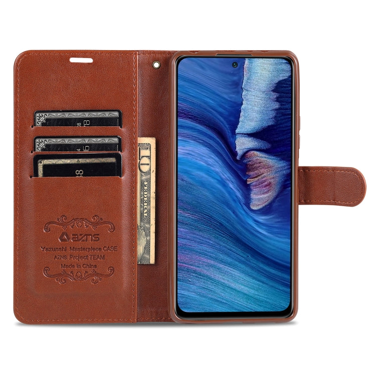 For Xiaomi Redmi Note 10 Pro AZNS Sheepskin Texture Horizontal Flip Leather Case with Holder & Card Slots & Wallet