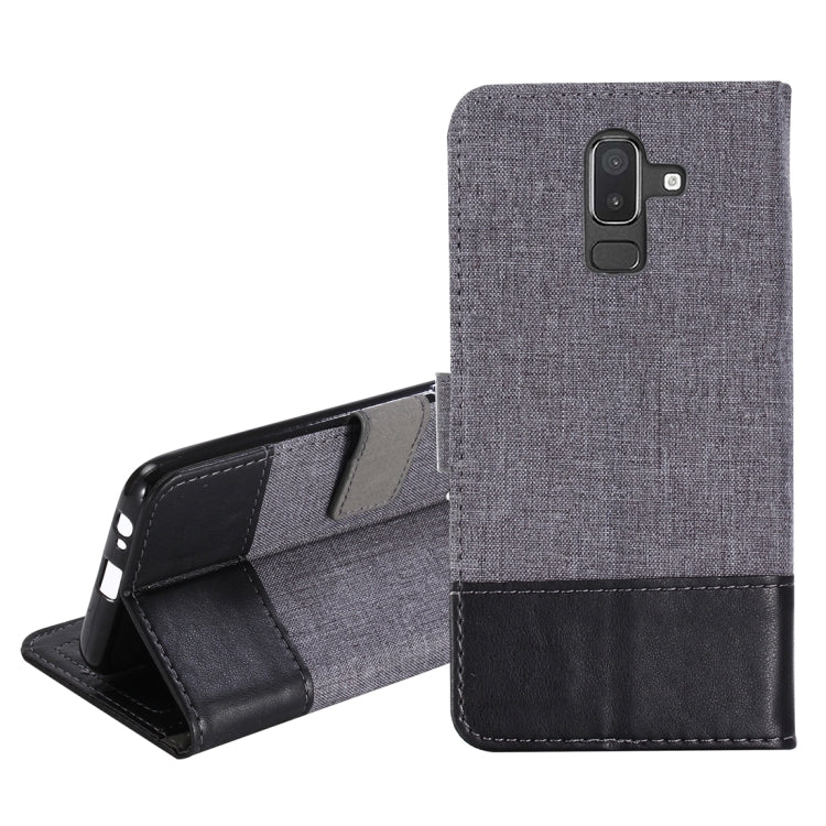 For Galaxy J8 (2018) MUXMA MX102 Horizontal Flip Canvas Leather Case with Stand & Card Slot & Wallet Function