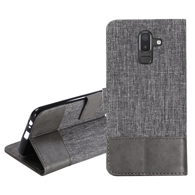 For Galaxy J8 (2018) MUXMA MX102 Horizontal Flip Canvas Leather Case with Stand & Card Slot & Wallet Function