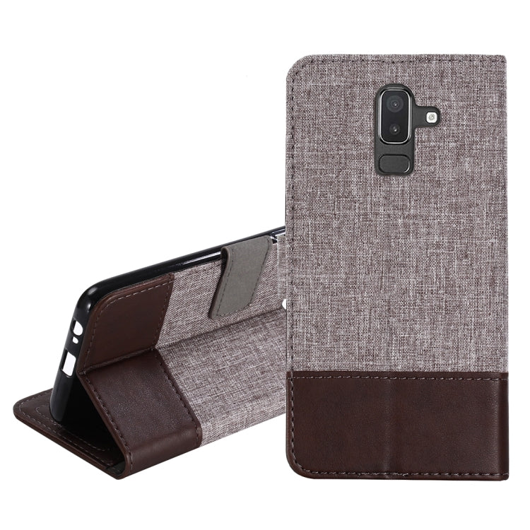 For Galaxy J8 (2018) MUXMA MX102 Horizontal Flip Canvas Leather Case with Stand & Card Slot & Wallet Function