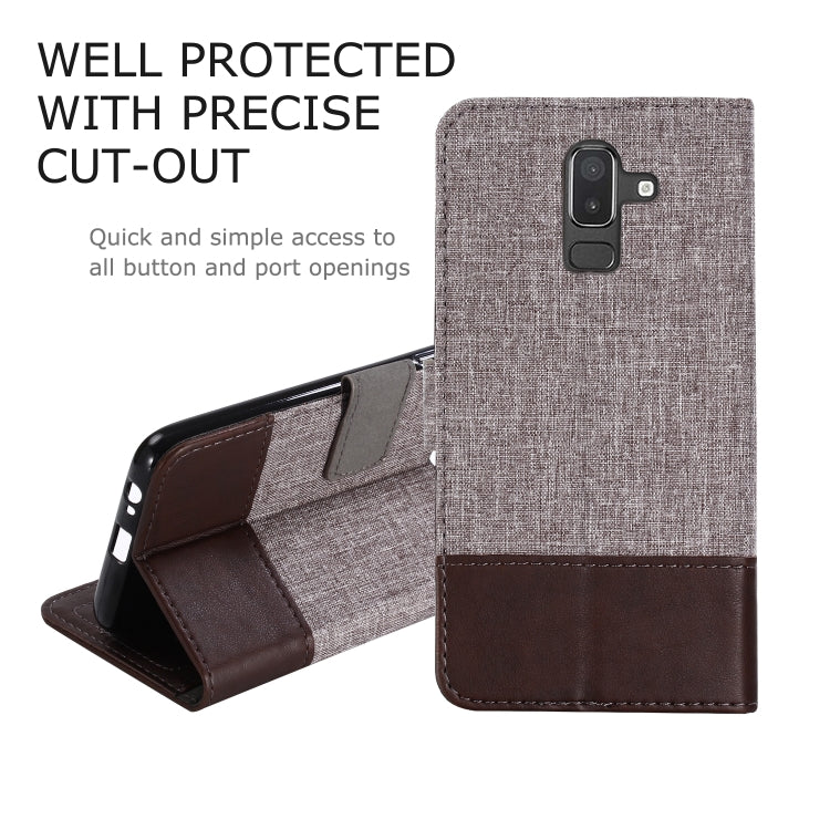 For Galaxy J8 (2018) MUXMA MX102 Horizontal Flip Canvas Leather Case with Stand & Card Slot & Wallet Function