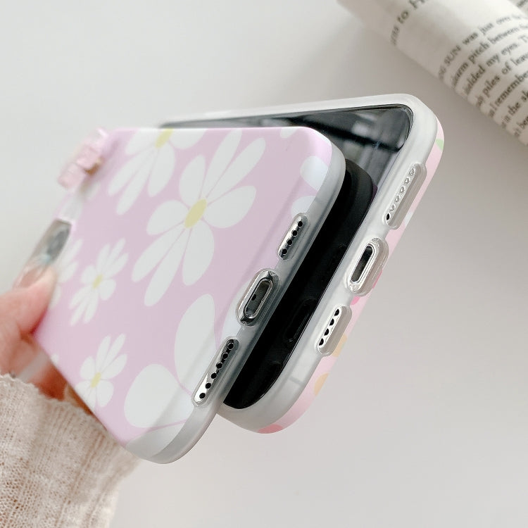 For iPhone 11 Rotating Flower Floral Pattern Soft TPU Protective Case