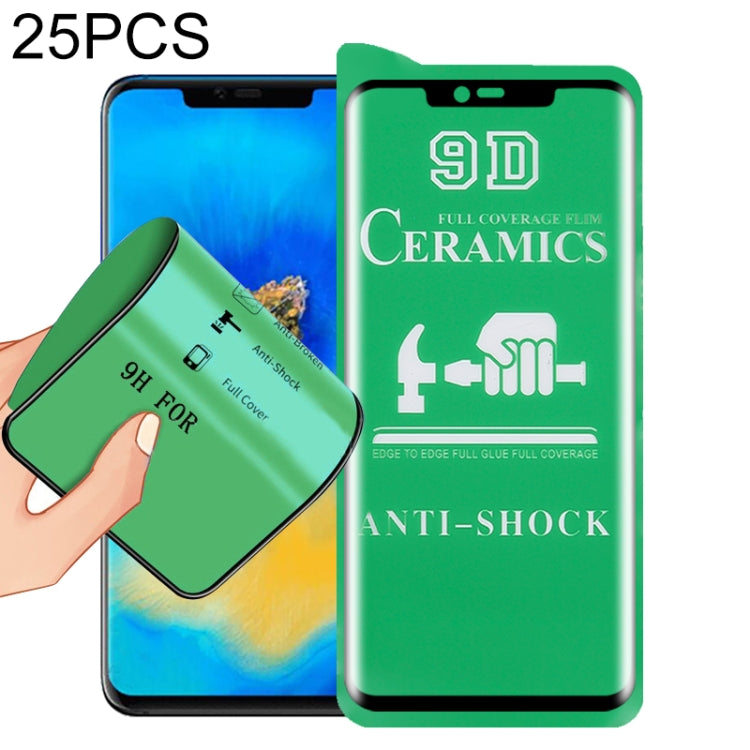 For Huawei Mate 20 Pro 25 PCS 9D Full Screen Full Glue Ceramic Film