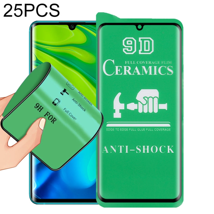For Xiaomi Mi CC9 Pro 25 PCS 9D Full Screen Full Glue Ceramic Film