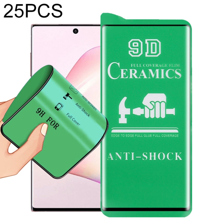 For Samsung Galaxy Note10 25 PCS 9D Full Screen Full Glue Ceramic Film