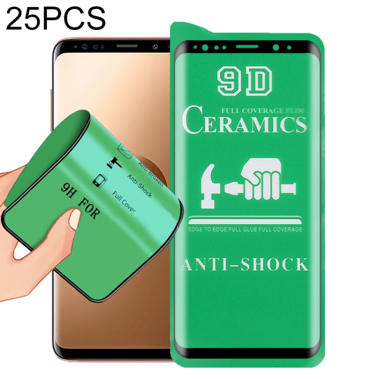 For Samsung Galaxy S9+ 25 PCS 9D Full Screen Full Glue Ceramic Film