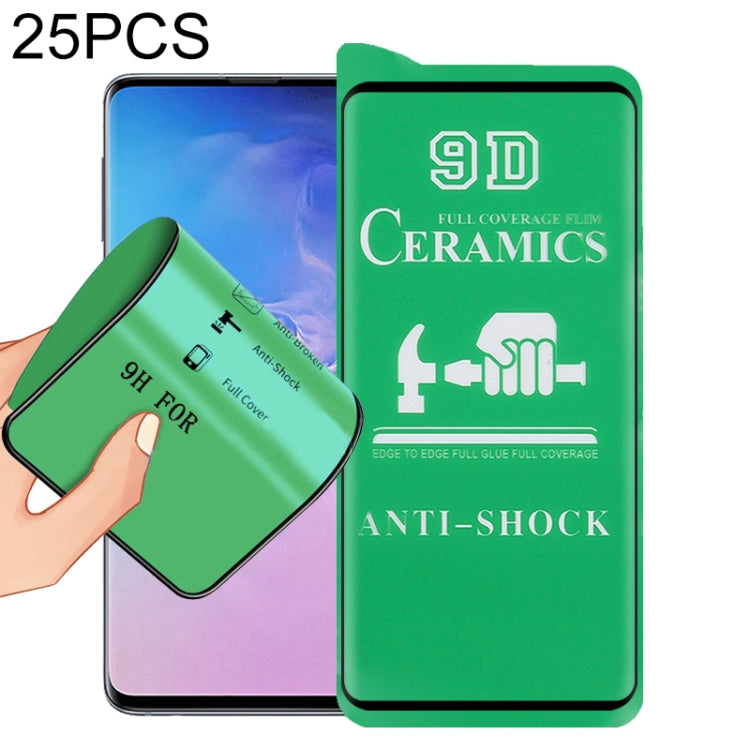 For Samsung Galaxy S10 25 PCS 9D Full Screen Full Glue Ceramic Film