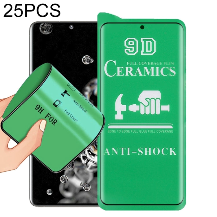 For Samsung Galaxy S20 Ultra 25pcs 9D Full Screen Full Glue Ceramic Film
