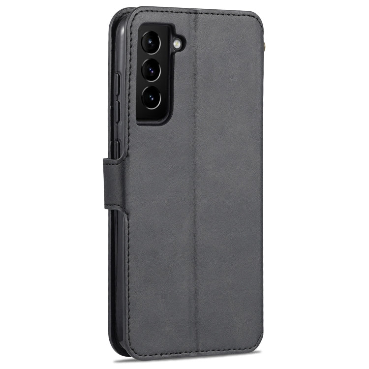 For Samsung Galaxy S21 FE 5G AZNS Calf Texture Horizontal Flip Leather Case with Holder & Card Slots & Wallet & Photo Frame