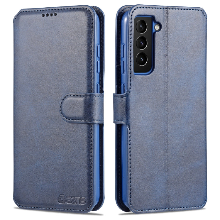 For Samsung Galaxy S21 FE 5G AZNS Calf Texture Horizontal Flip Leather Case with Holder & Card Slots & Wallet & Photo Frame