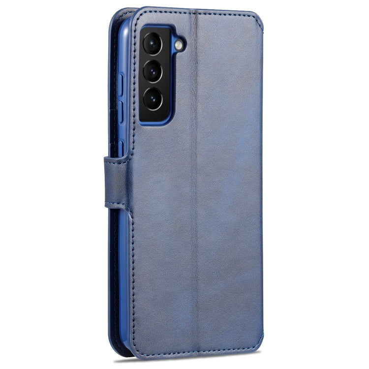 For Samsung Galaxy S21 FE 5G AZNS Calf Texture Horizontal Flip Leather Case with Holder & Card Slots & Wallet & Photo Frame