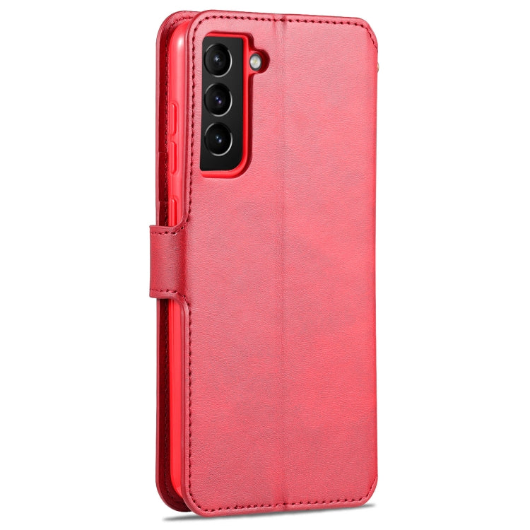 For Samsung Galaxy S21 FE 5G AZNS Calf Texture Horizontal Flip Leather Case with Holder & Card Slots & Wallet & Photo Frame