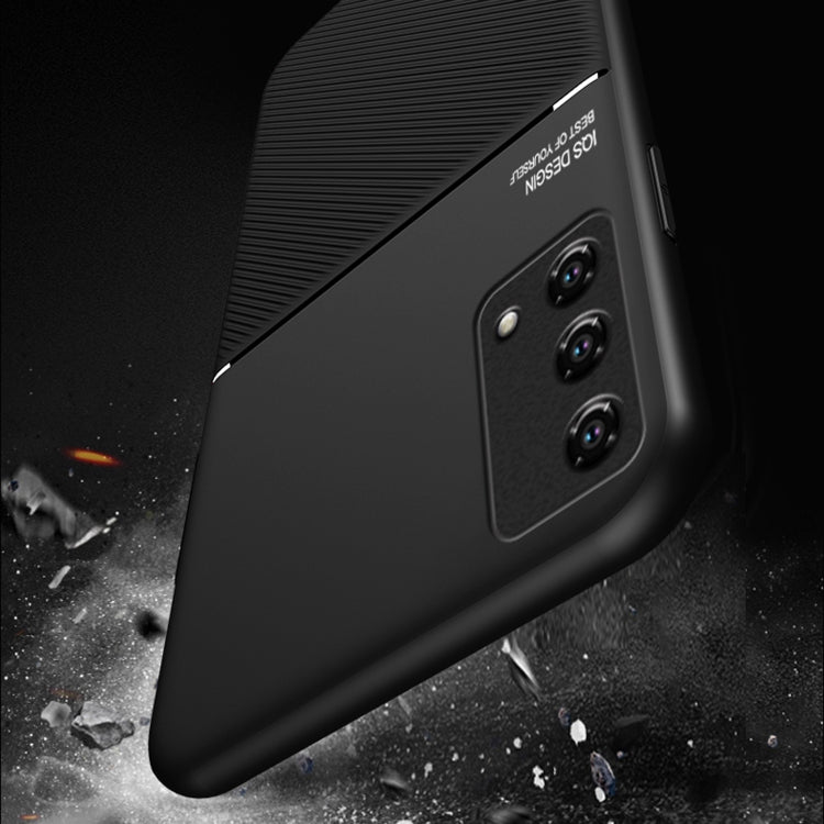 For OPPO A74 4G Classic Tilt Strip Grain Magnetic Shockproof PC + TPU Case