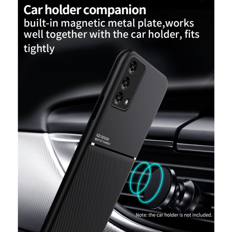 For OPPO A74 4G Classic Tilt Strip Grain Magnetic Shockproof PC + TPU Case