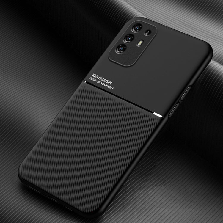 For OPPO A95 5G Classic Tilt Strip Grain Magnetic Shockproof PC + TPU Case