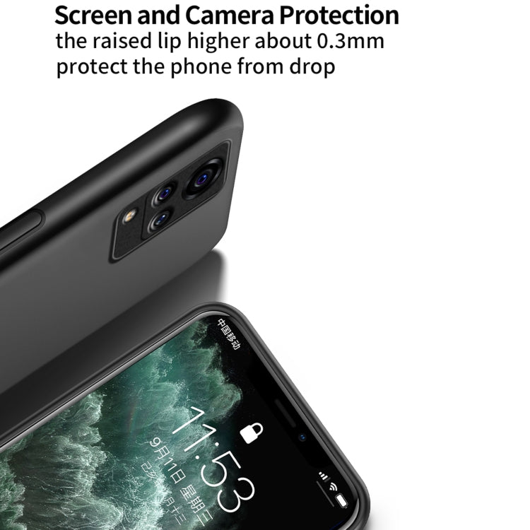 For vivo V21 Classic Tilt Strip Grain Magnetic Shockproof PC + TPU Case