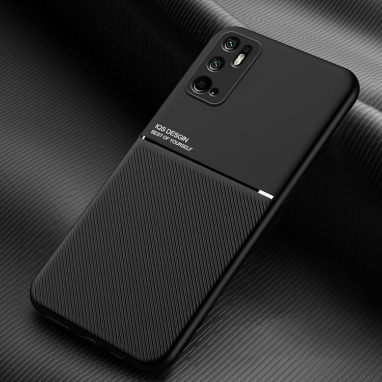For Xiaomi Redmi Note 10 5G Classic Tilt Strip Grain Magnetic Shockproof PC + TPU Case