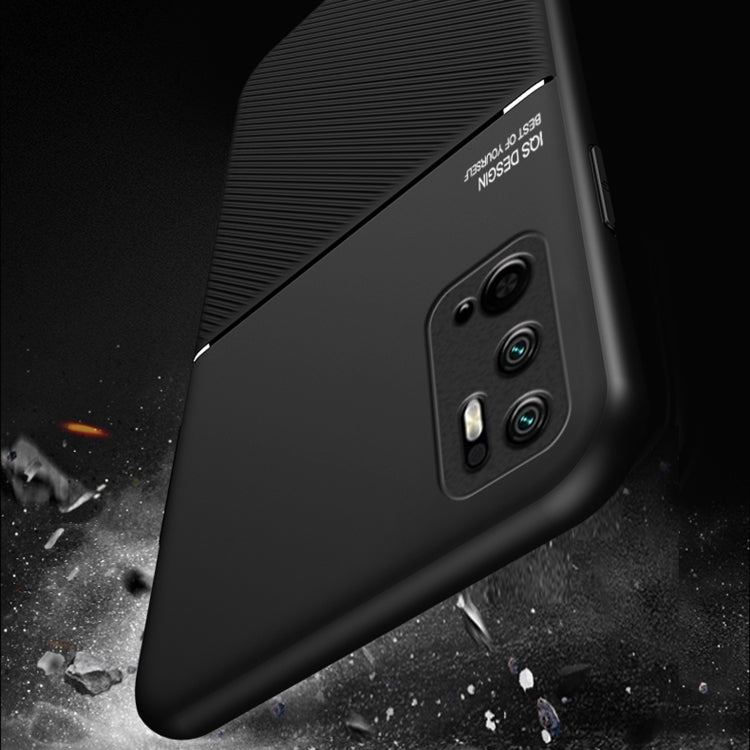 For Xiaomi Redmi Note 10 Pro Classic Tilt Strip Grain Magnetic Shockproof PC + TPU Case