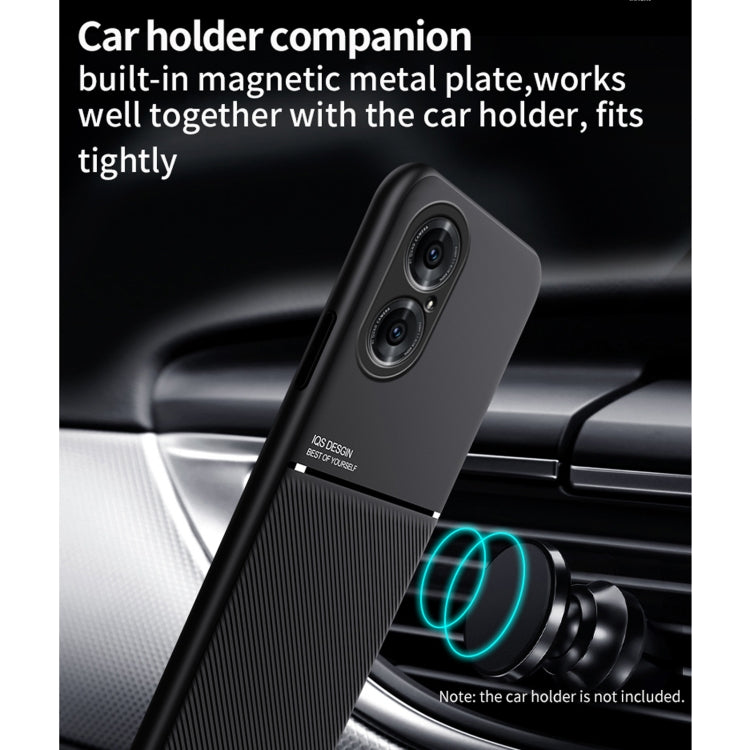 For Huawei P50 Classic Tilt Strip Grain Magnetic Shockproof PC + TPU Case