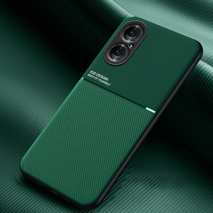 For Huawei P50 Classic Tilt Strip Grain Magnetic Shockproof PC + TPU Case