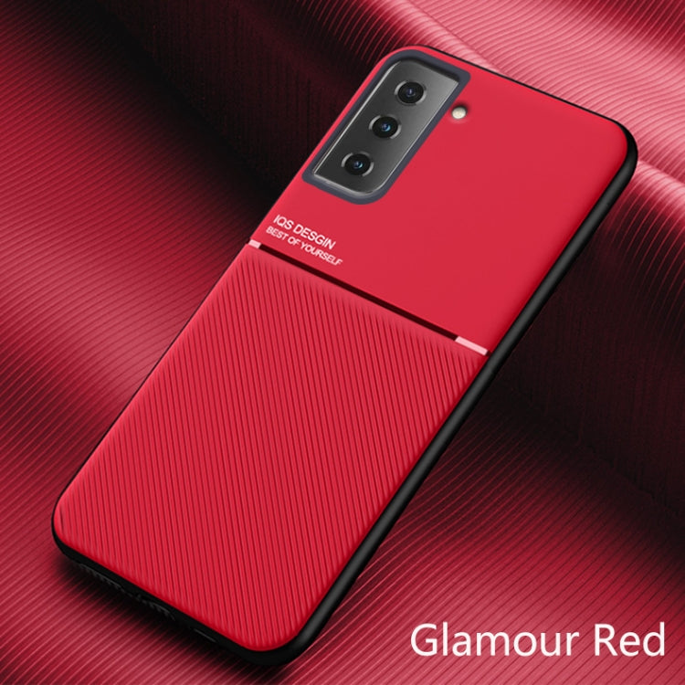 For Samsung Galaxy S21+ 5G Classic Tilt Strip Grain Magnetic Shockproof PC + TPU Case
