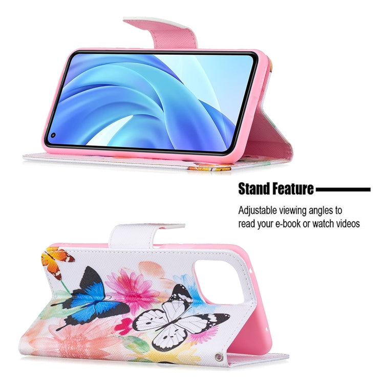 For Xiaomi Mi 11 Lite Colored Drawing Pattern Horizontal Flip Leather Case with Holder & Card Slots & Wallet