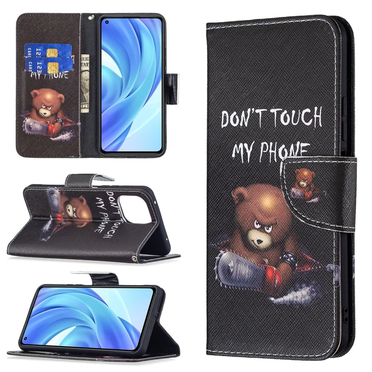 For Xiaomi Mi 11 Lite Colored Drawing Pattern Horizontal Flip Leather Case with Holder & Card Slots & Wallet
