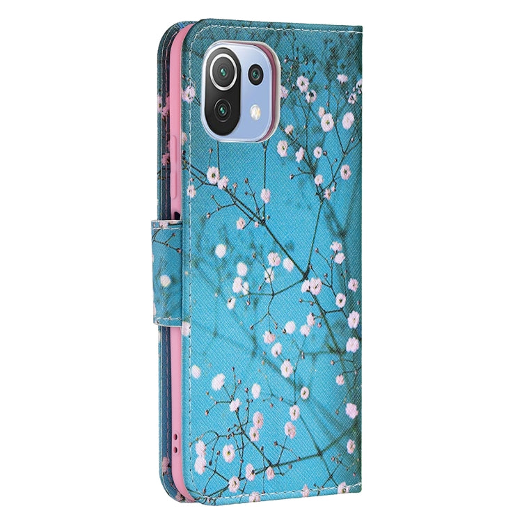 For Xiaomi Mi 11 Lite Colored Drawing Pattern Horizontal Flip Leather Case with Holder & Card Slots & Wallet
