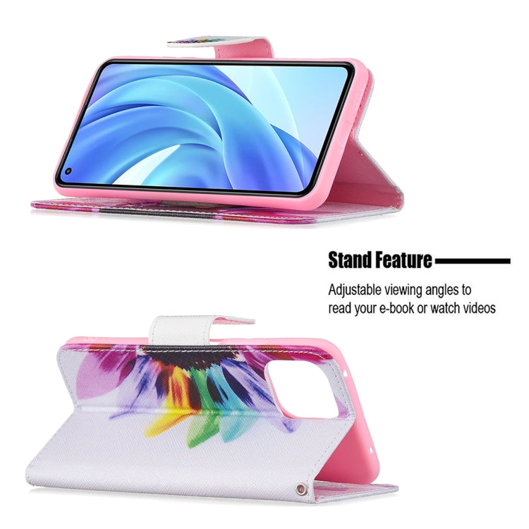 For Xiaomi Mi 11 Lite Colored Drawing Pattern Horizontal Flip Leather Case with Holder & Card Slots & Wallet