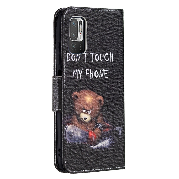 For Xiaomi Poco M3 Pro / Redmi Note 10 5G Colored Drawing Pattern Horizontal Flip Leather Case with Holder & Card Slots & Wallet