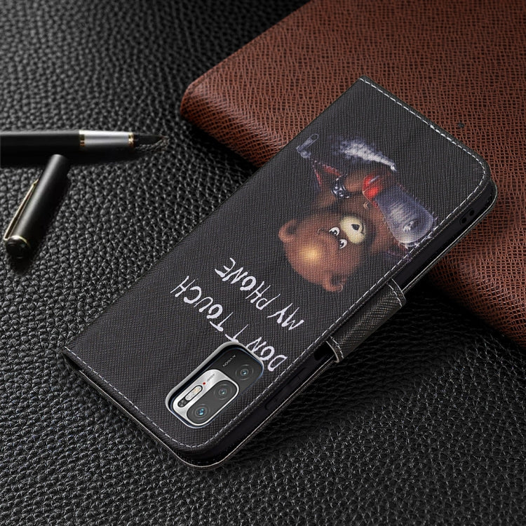 For Xiaomi Poco M3 Pro / Redmi Note 10 5G Colored Drawing Pattern Horizontal Flip Leather Case with Holder & Card Slots & Wallet