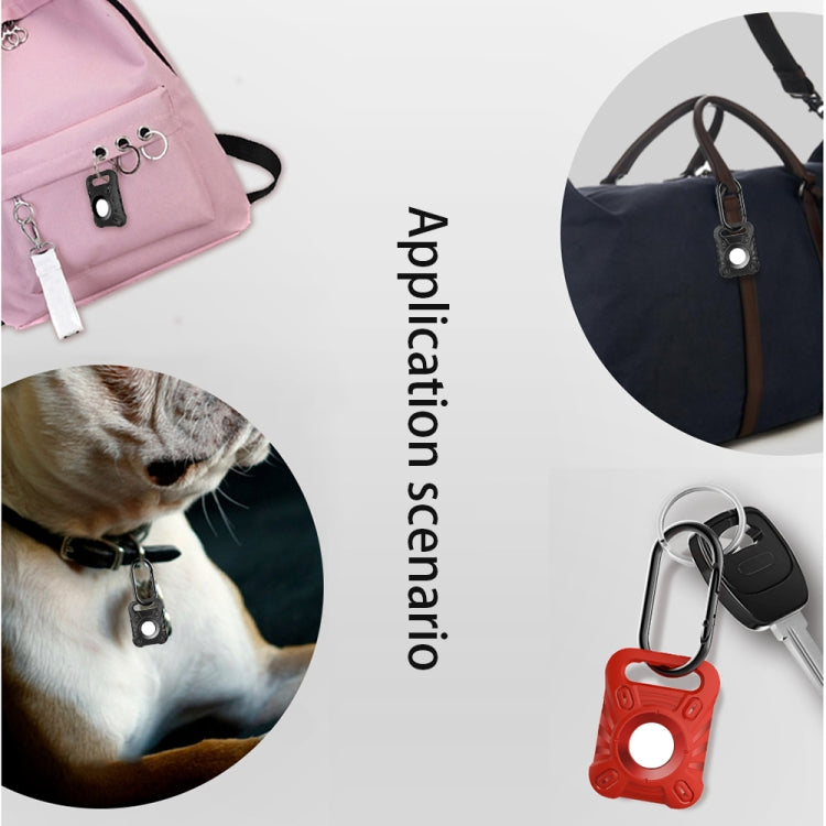 ET Series Anti-scratch Shockproof TPU Protective Cover Case with Carabiner For AirTag