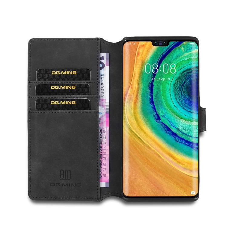 For Huawei Mate 30 Pro DG.MING Retro Oil Side Horizontal Flip Case with Holder & Card Slots & Wallet